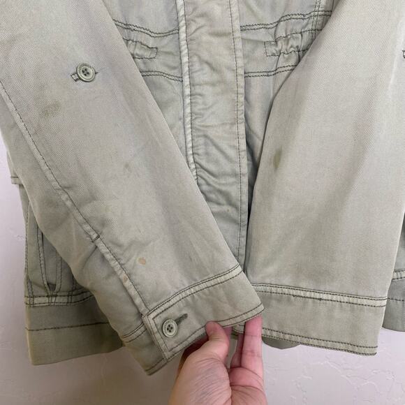 Marrakech Anthropologie Utility Jacket Geneva Military Green Medium - Picture 6 of 14